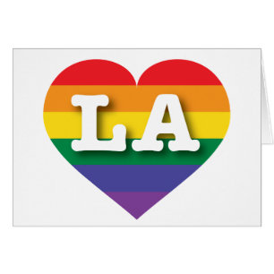 J'aime LA Gay pride Rainbow Heart