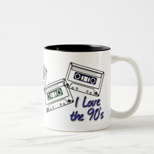 J'Aime La Mug De Café De La Vieille École Des Anné (Droit)