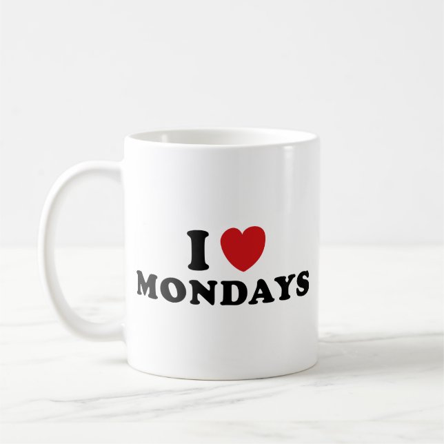 J'Aime La Mug De Café Du Lundi (Gauche)