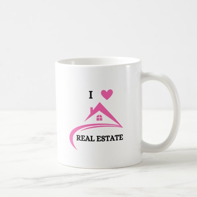 J'Aime La Mug De Café Immobilier (Droite)