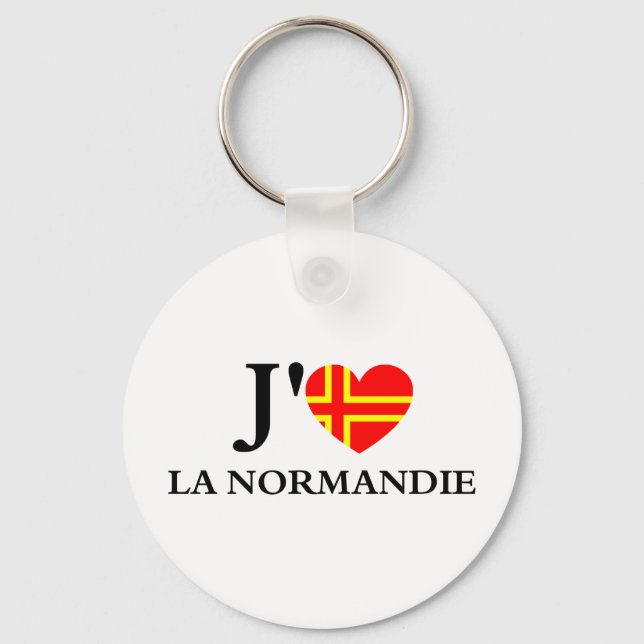 J'aime la Normandie Keychain (Front)
