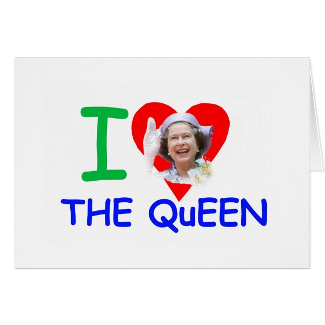 J'aime la Reine - Reine Elizabeth II (Devant horizontal)