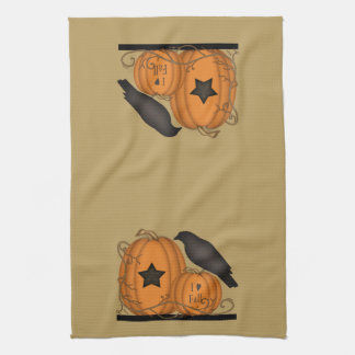 J'aime la serviette de citrouille de corneille