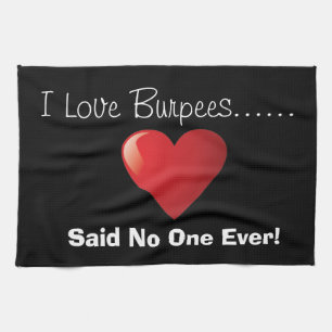 J'aime la serviette de gymnase de Burpees