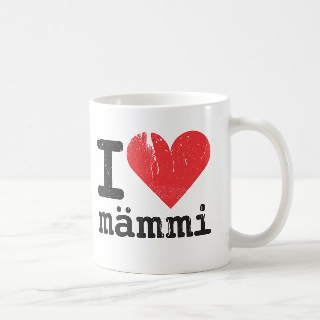 J'aime la tasse blanche classique de Mämmi (Droite)