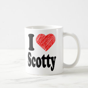 J'aime la tasse d'art de coeur de Scotty