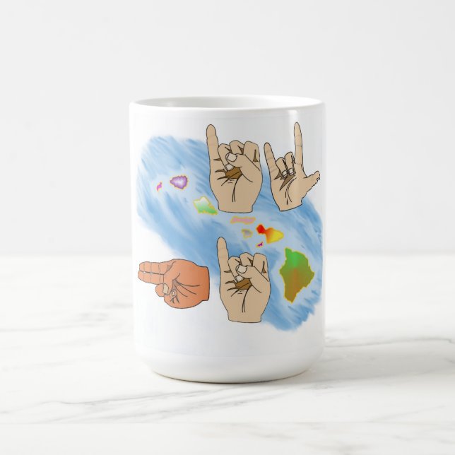 J'AIME LA TASSE DE BOISSON DE LANGUE DES SIGNES (Centre)