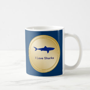 J'aime la tasse de boissons de requins