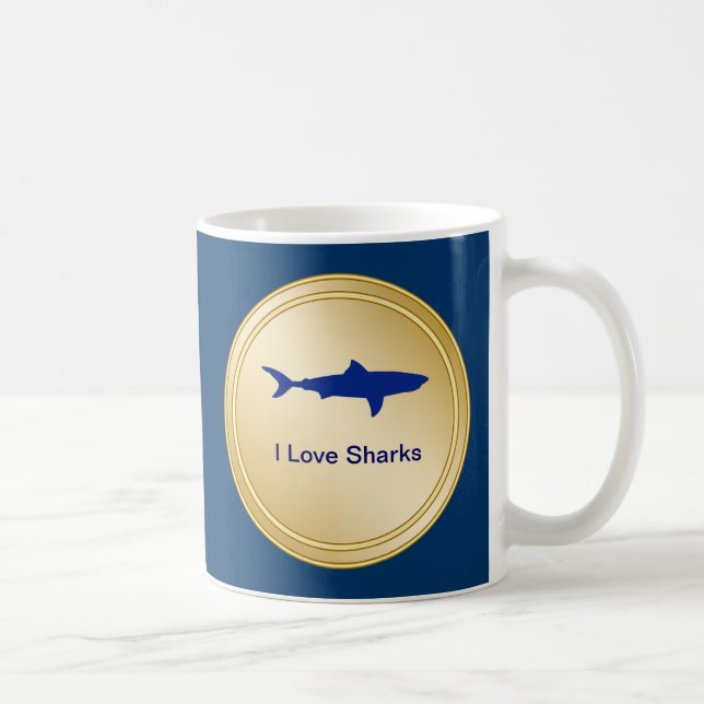 J'aime la tasse de boissons de requins (Droite)