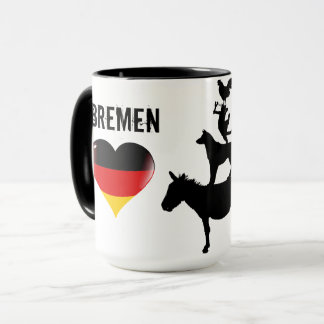 J'aime la tasse de Brême avec les quatre musiciens