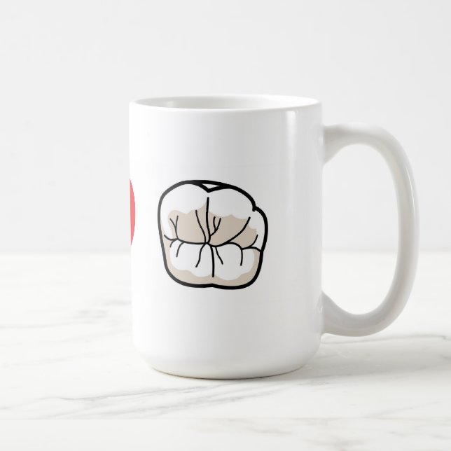 J'aime la tasse de café de dents (Droite)