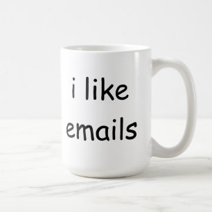 J'aime la tasse de café d'emails