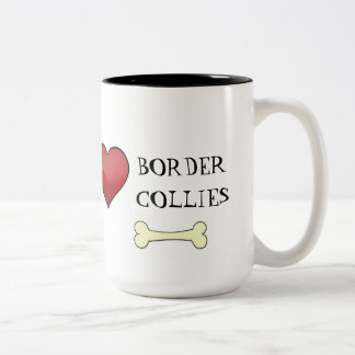 J'aime la tasse de colleys de frontière