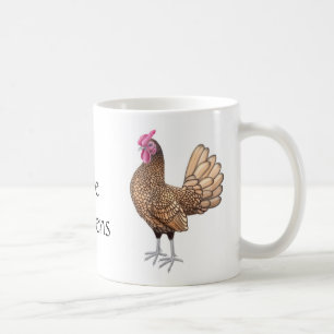 J'aime la tasse de coq nain de Sebright de poulets