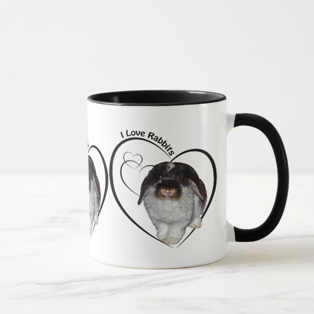 J'aime la tasse de lapins (Droite)