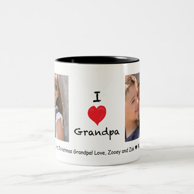 J'aime la tasse personnalisable de photo du (Centre)