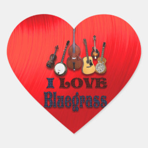 J'AIME LE BLUEGRASS - AUTOCOLLANT