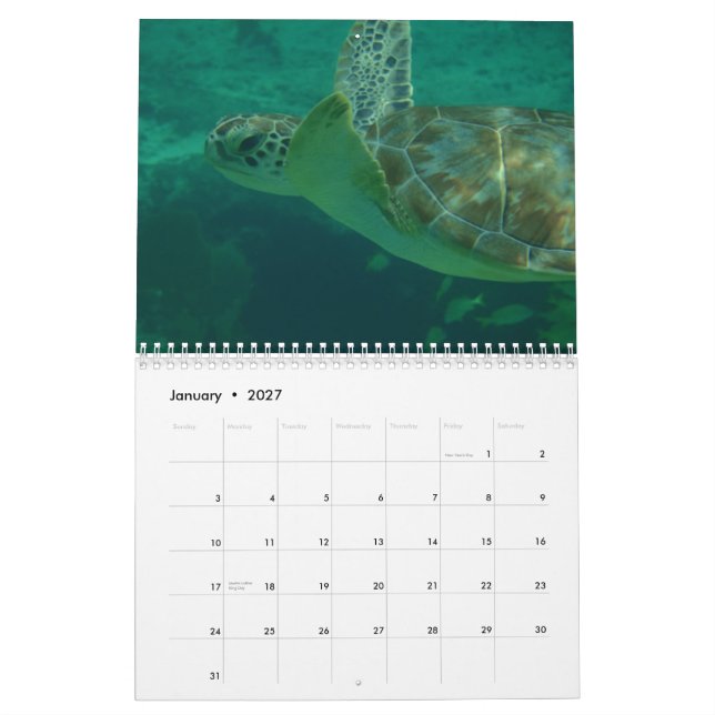 J'aime le calendrier des Caraïbes (Jan 2027)