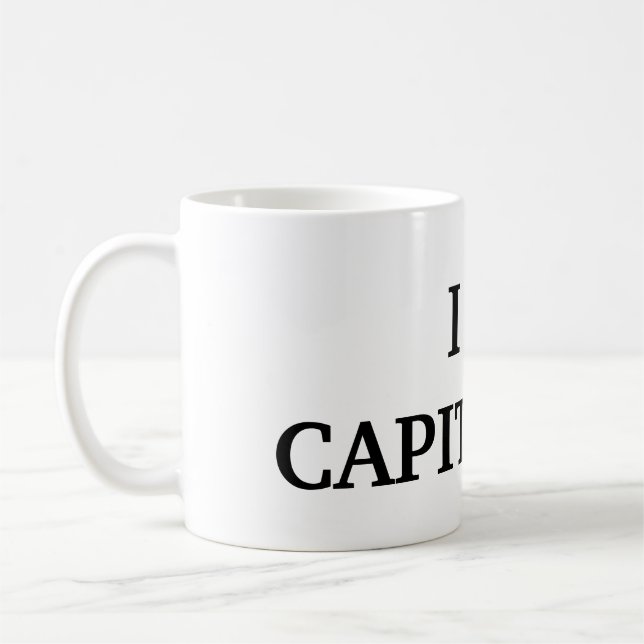 J'aime le capitalisme drôle Mug politique conserva (Gauche)