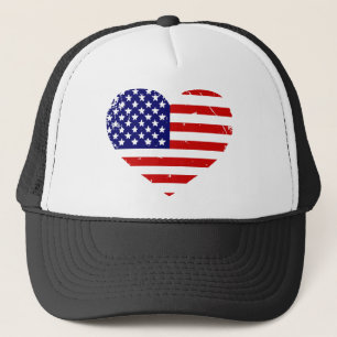J'aime le casquette grunge de camionneur de coeur