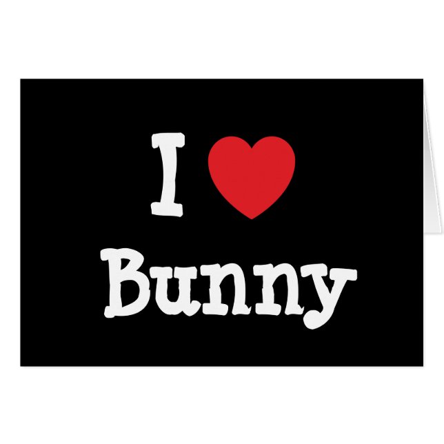 J'aime le coeur de Bunny T-Shirt (Devant horizontal)
