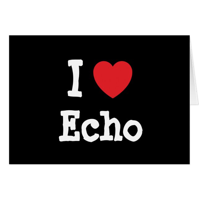 J'aime le coeur d'Echo T-Shirt (Devant horizontal)