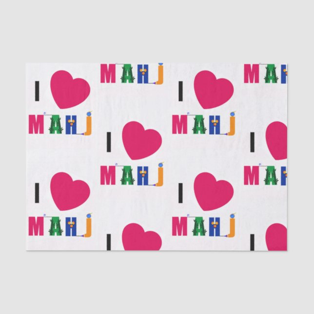 J'aime le papier de soie de soie de Mahj (Recto)