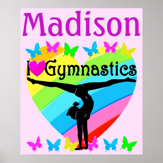 J'AIME LE POSTER PERSONNALISÉ GYMNASTIQUE (Devant)