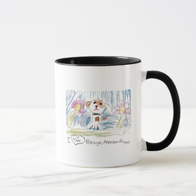 "J'AIME LE PROJET DE LIBERTÉ DE BEAGLE !" Tasses (Droite)