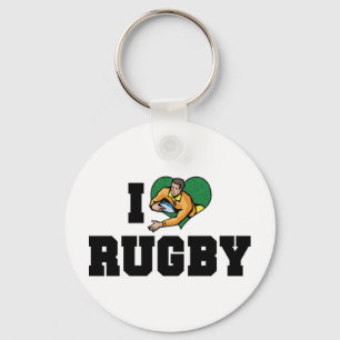 J'aime le rugby porte-clés