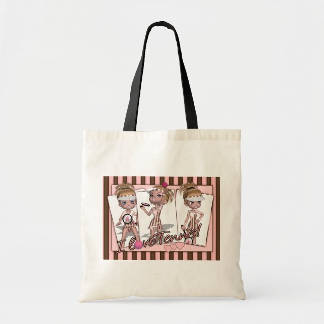 J'aime le sac de tennis - sac mignon de tennis (Devant)