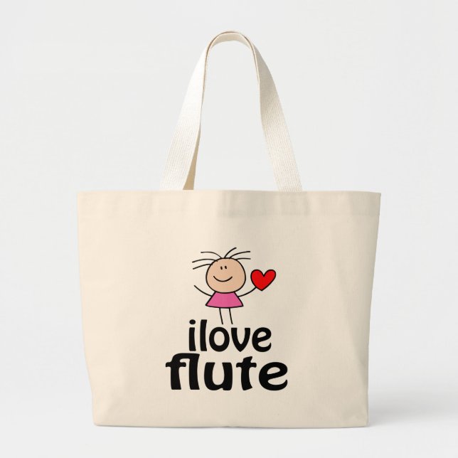 J'aime le sac fourre-tout à cannelure (Devant)