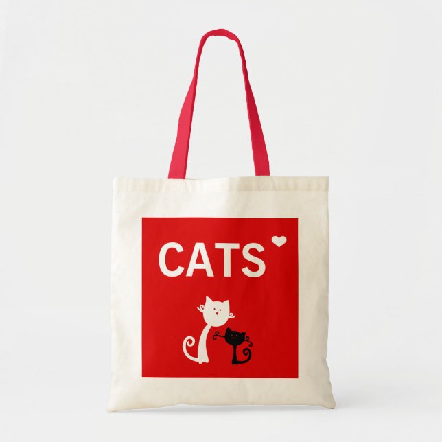 J'aime le sac fourre-tout à chats (Devant)
