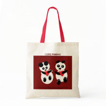 J'aime le sac fourre-tout à pandas