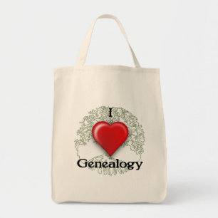 J'aime le Sac fourre-tout généalogique personnalis