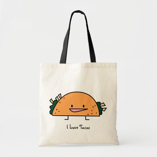 J'aime le sac réutilisable de tacos (Devant)