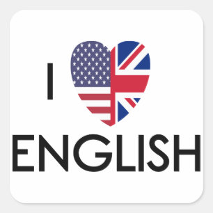 J'Aime Le Sticker Anglais.