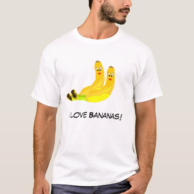 J'aime le T-shirt de bananes (Devant)