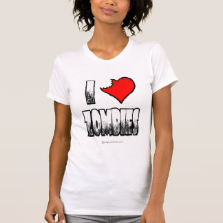 J'aime le T-shirt de base de dames de zombis