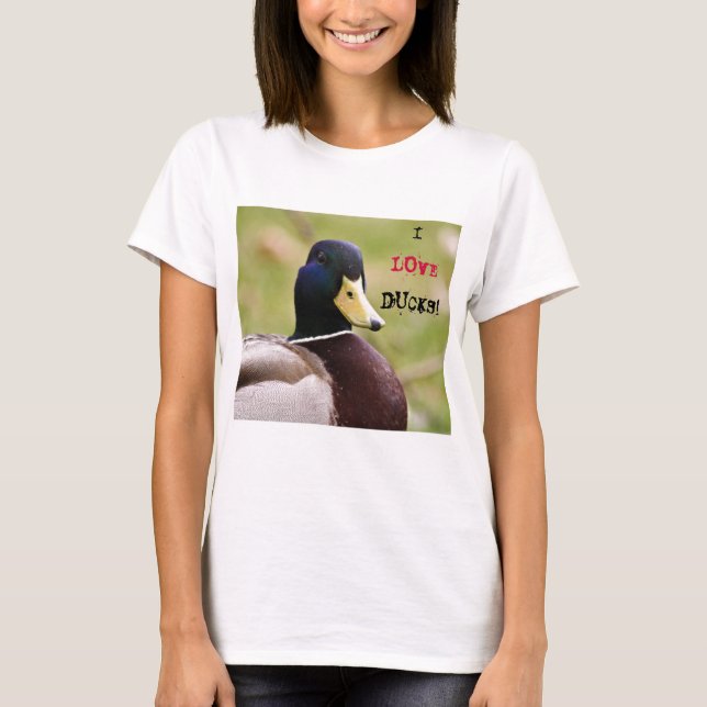 J'aime le T-shirt de canards (Devant)