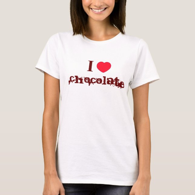 J'aime le T-shirt de chocolat (Devant)