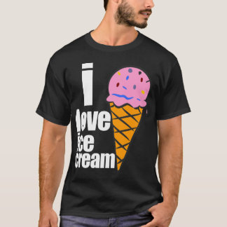 J'aime le T-shirt de crème glacée
