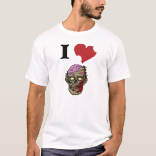J'AIME LE T-SHIRT DE GRAPHIQUE DE ZOMBIS