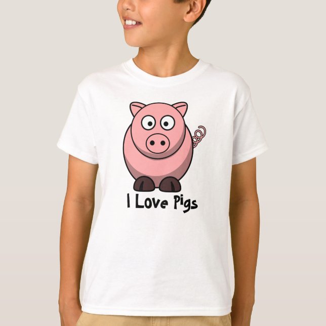J'aime le T-shirt de l'enfant de porcs (Devant)