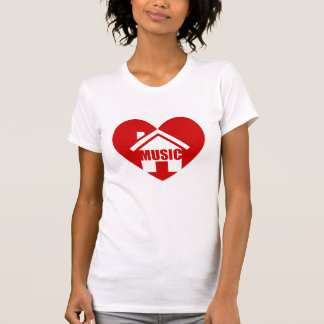 j'aime le T-shirt de musique de maison avec le