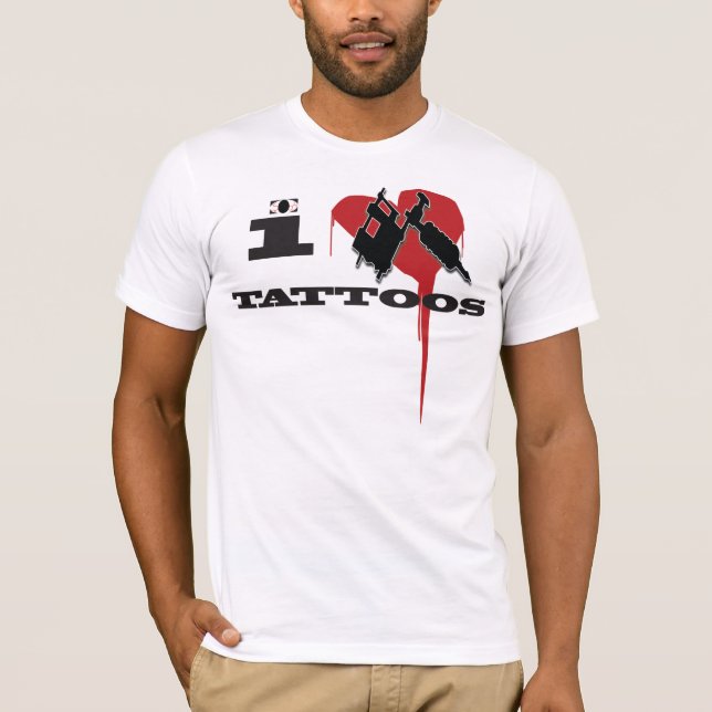 j'AIME LE T-SHIRT de TATOUAGES (Devant)
