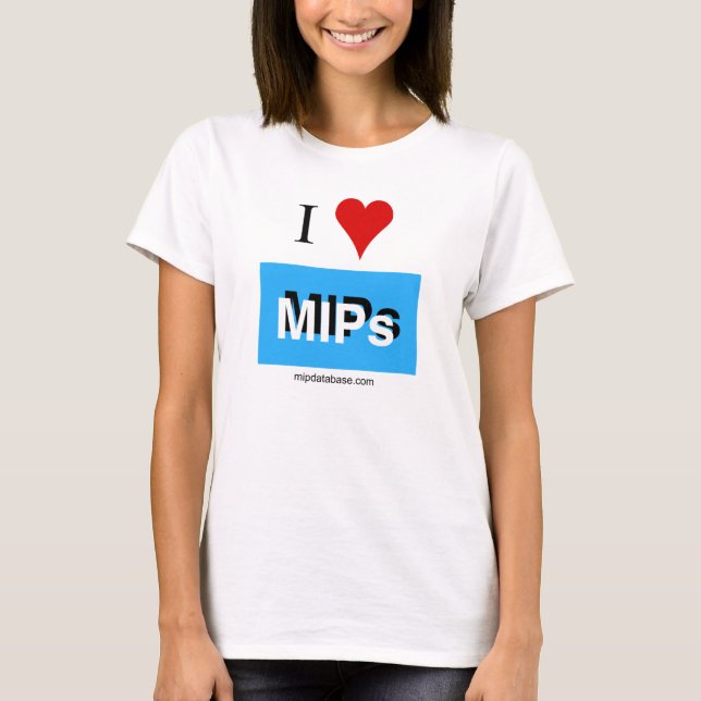 J'aime le T-shirt des femmes de logo de (Devant)