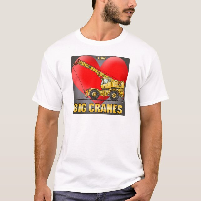 J'aime le T-shirt des grands hommes de grues (Devant)