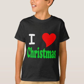 J'aime le T-shirt d'obscurité d'enfants de Noël