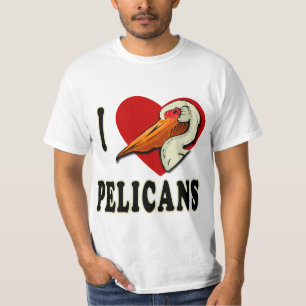 J'aime le T-shirts de pélicans, habillement